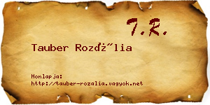 Tauber Rozália névjegykártya