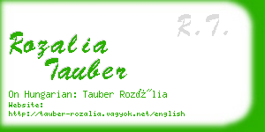 rozalia tauber business card